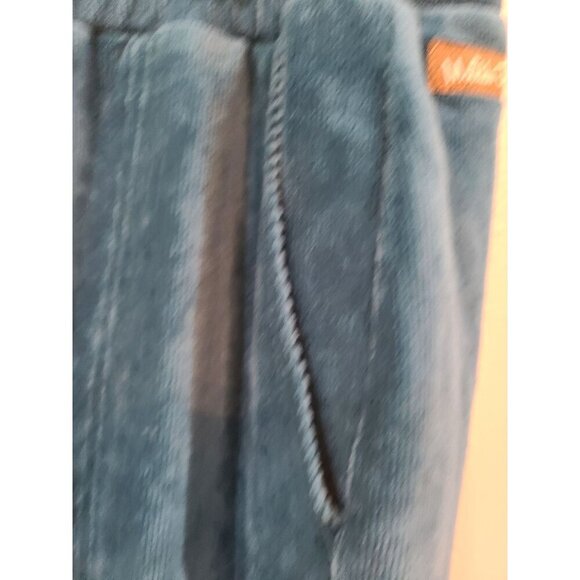 Matilda Jane Pants Women's L Teal Velour Ribbed Pull Wide Leg Cropped Artsy Fun - Picture 8 of 11